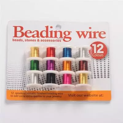 COPPER WIRE Tiara Jewellery Making Beading Wrapping 0.3mm 12 Colour Pack • £6.99