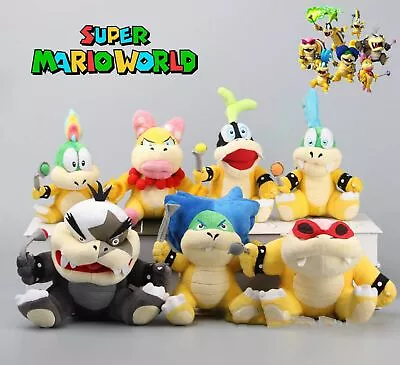 Super Mario Bros Plush Bowser Koopalings Koopa Iggy Lemmy Toy Kids Easter Gift • $12.58