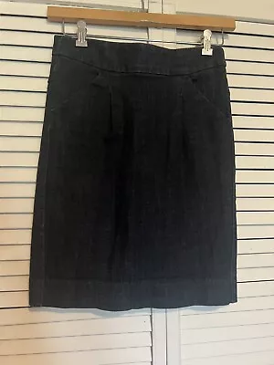 J. CREW Women's Size 4 Skirt Pencil Skirt Denim Jean The Pencil Skirt Pockets • $17.46