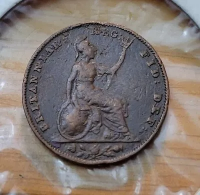 1853 Great Britain  Farthing - Queen Victoria  World Coin • $1.25