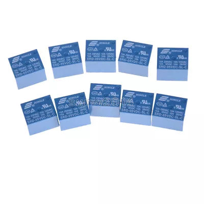 10pcs Mini Power Relay 5V DC SRD-5VDC-SL-C SRD-5VDC-SL-C PCB • $0.99