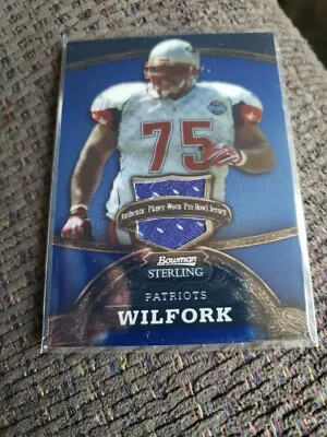 Vince Wilfork 2008 Bowman Sterling Jersey Blue #123/349  • $17.99