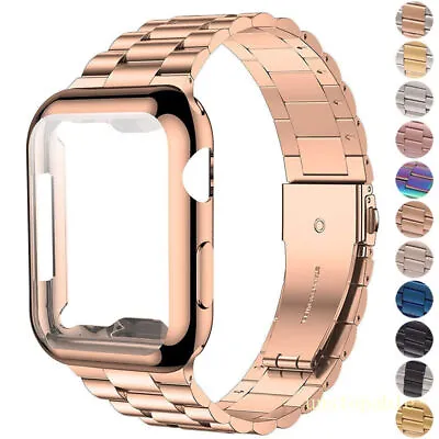 For Apple Watch Series 9 8 7 6 5 4 3 SE 40 49 45mm Metal IWatch Strap Band Case • $10.99