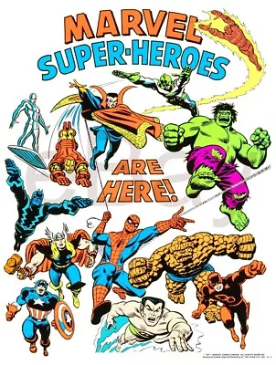 Marvel Comics Reproduction 1971 20 X 27 Inch Comic Store Promo Poster • $40