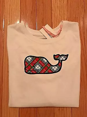 NWT Vineyard Vines Girl's LS T Shirt Tartan Whale White Cap (26G) • $16.80