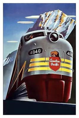 Canadian Pacific Railway Vintage Retro Style Metal Sign Train Travel Mancave • £3.49