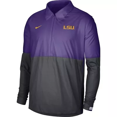 Nike Men’s LSU Football Coaches Half Zip Lightweight Coaches Jacket Medium M • $35