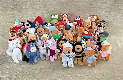 Retired Vintage Disney Beanies Soft Plush Toys Choose Pooh Mickey Duchess Bundle • £7.99