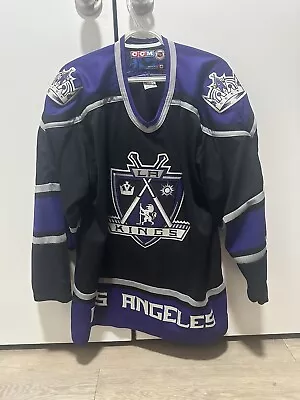 Vintage 90s Los Angeles Kings CCM Hockey Jersey Tag Size XL • $81