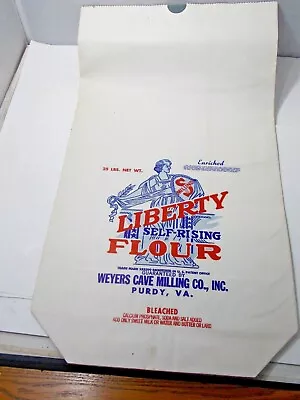 Vintage Flour Sack-Weyers Cave Milling Co Liberty Flour 25 LB-Purdy Va. • $15