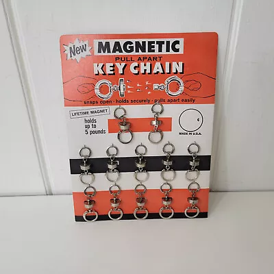 Magnetic Pull Apart Key Chain One Dozen On Original Display Card NOS • $15