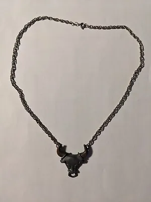 Vintage Bull With Horns Necklace 70's • $9.99