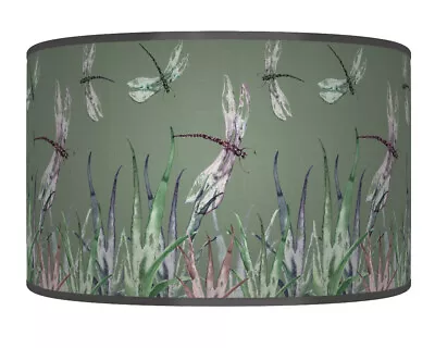 Dragonfly Floral Sage Green Lampshade Pendant Lamp Shade Handmade Dz258 • £29.99