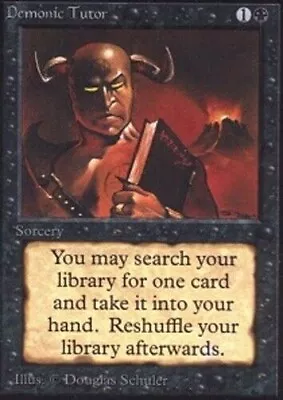 Demonic Tutor PL Unlimited MTG Magic The Gathering Black English Card • $39