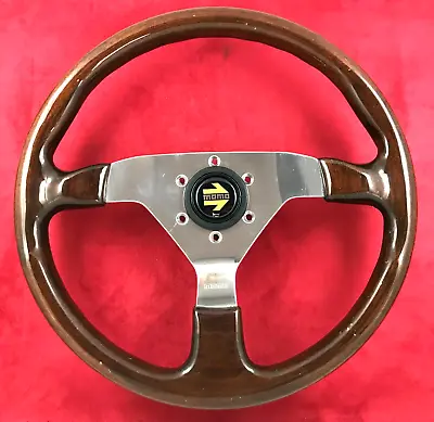 Genuine Momo Veloce 350mm Wood Rim Steering Wheel. Dated 1988. 309 Goodwood. 7D • $450.04