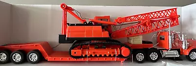 National Motor Museum Mint 1:32 Kenworth W900 Semi Lowboy Trailer & Crane-NIB • $80