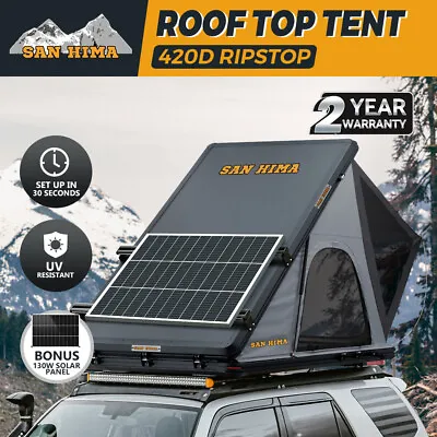 San Hima Kalbarri V2.0 Roof Top Tent Hardshell With Roof Rack + 130W Solar Panel • $2899.95