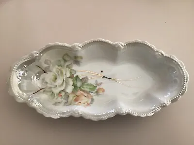 Vintage German Leuchtenburg Lusterware Oval Porcelain Bowl/ Relish Dish • $22