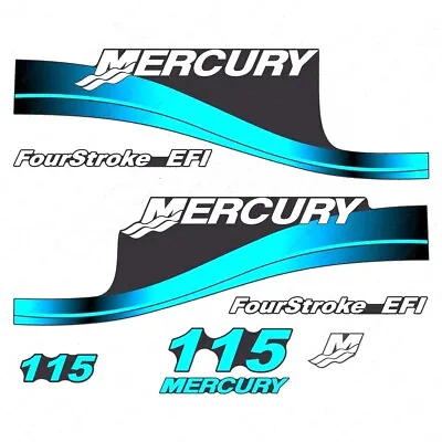 Mercury Outboard 115hp Rear Port Side Starboard Decals Set 881649A01 • $38.50