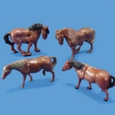 Modelscene 5105 Horses & Ponies Set '00' Gauge = 1/76th Scale - 1st Class Post • £8.49