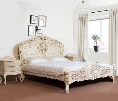£1199 • Buy Ivory Color 5ft2 Kingsize Rococo Bed With Slats From Manufacturer 78246a