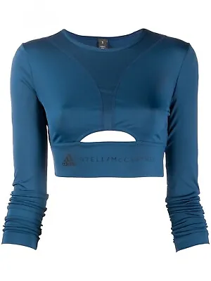 STELLA McCARTNEY X Adidas FK8865 Training Crop Top Vista Blue Size XS SOLD OUT • $88.88