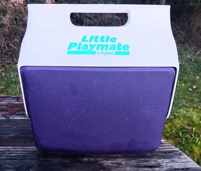 Vintage Mini Mate Cooler Igloo Purple Green Retro Rare 90s Color 6-Pack Lunch • $18