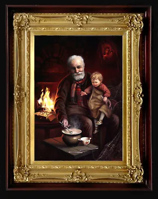 PRINT On Canvas Of Oil Painting Arseni ~ CHRISTMAS 26  X 18  NO FRAME Artist UK • £20.99