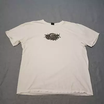 Vintage Quiksilver Shirt Mens Extra Large White Double Sided Graphic Surf Skate • $14.95