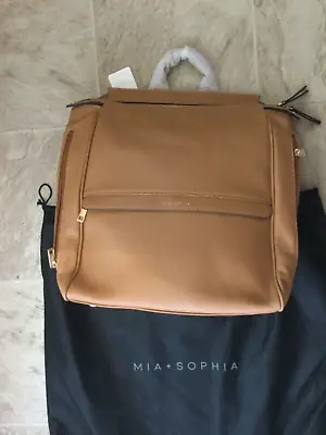 New MIA + SOPHIA Leather Diaper Bag Backpack Changing Pad Stroller Straps Bottle • $179.99