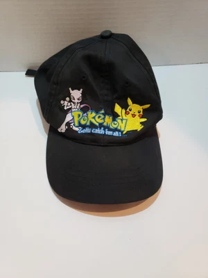 $20 • Buy Vintage 90's Pokemon Gotta Catch Em All Strapback Rare Hat Pikachu Mewtwo Kids