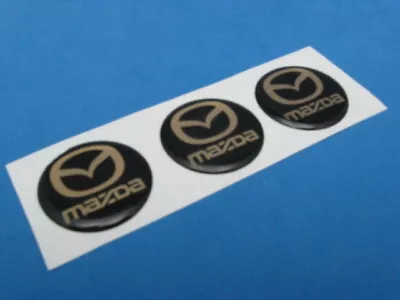 Mazda Logo Domed Decal Emblem Sticker Set Of Three #042 • $15.99