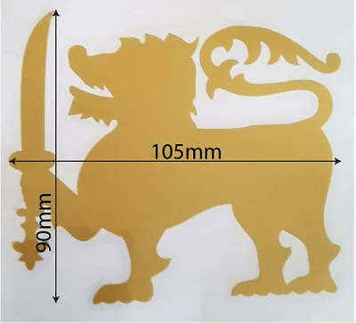Car Sticker Decal Sri Lanka Lion - Matte Gold • $10