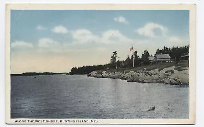 C1930s  Along The West Shore  Postcard Bustins Island ME [s.5366] • $5