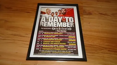 A DAY TO REMEMBER 2010 Tour-framed Original Advert • $16.41