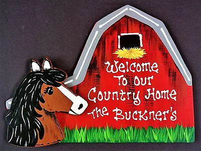 Personalize HORSE BARN Welcome To Our Country Home SIGN Name WALL Farm PLAQUE • $13