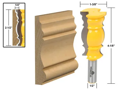 2-1/2  Crown Molding Router Bit - 1/2  Shank - Yonico 16147 • $30.95