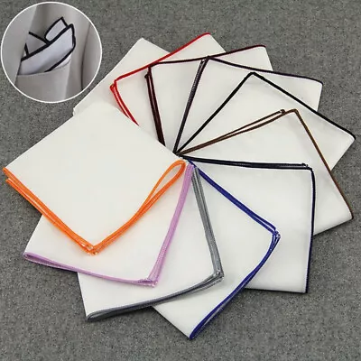 1PC Men Fashion Pocket Square Cotton Organic Handkerchief Hankies CA • $2.94