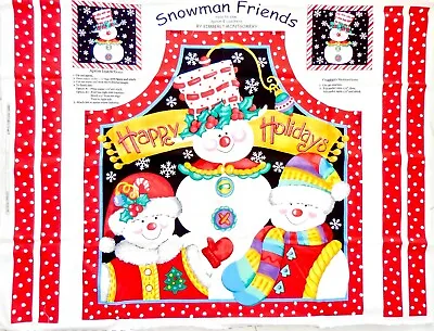 Snowman Friends Christmas Apron KitMake-it-YourselfCheerful Snow PeopleRed • $7.49