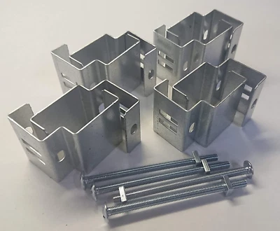£22.98 • Buy Postfix® Slotted Concrete Fence Post Brackets To Fit 4  X 5  Posts 4 SETS - Fix