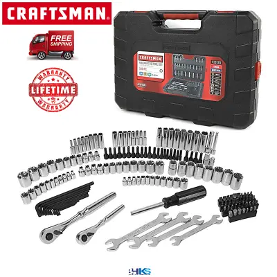 Craftsman 165 Piece Mechanics Tool Set W/ Case Socket Hand Wrench SAE And Metric • $116.92