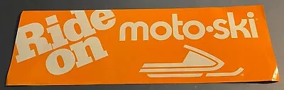 Rare Vintage Moto-ski Snowmobile Bumper Sticker Decal 4  X 12  (a71) • $12.99