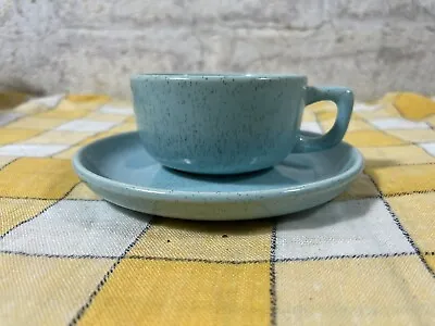 Vintage 1950-1962 Brusche Al Fresco Blue Teacup And Saucer Set • $20