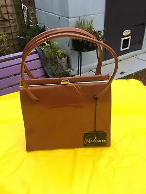 £22 • Buy MACLAREN Vintage Brown Patent Leather Kelly Bag
