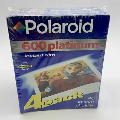 Polaroid 600 Instant Film 4-Pack Of 10 Unopened Platinum 3.5x4.2  Expired Sealed • $34.95