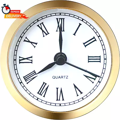 Mini Clock Insert 2.4 Inch (61 Mm) Round Quartz Clock Fit-Up Movement Miniature • $14.68