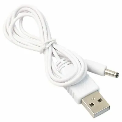 USB A To Small 3.5mm DC Jack Plug Male Power Adapter Cable 5V 1A/2A White UK • £3.25