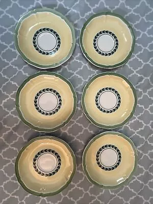 6 Villeroy & Boch French Garden Fleurence 5 5/8” Saucers Lot NEAR MINT EXCELLENT • $40