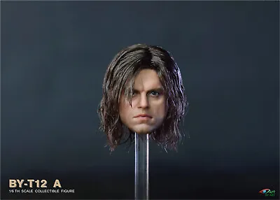 1/6 BY-ART BY-T12A Winter Soldier Bucky Head Carved Plant Hair With Mask • $79.47