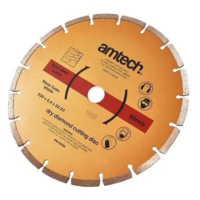 Angle Grinder Stone Cutting Disc 230mm / 9  Diamond Brick Concrete • £11.39